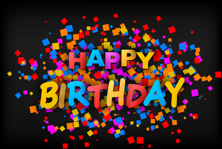 Happy Birthday - greeting card, flyer, invitation - vectorのイラスト素材