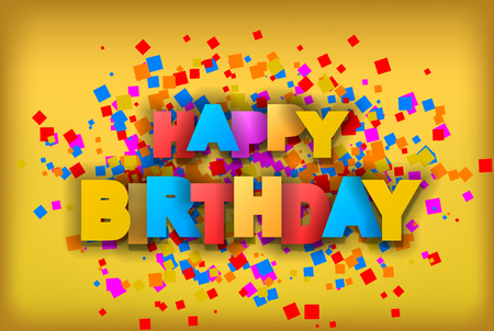 Happy Birthday - greeting card, flyer, invitation - vectorのイラスト素材