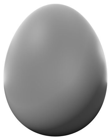 Egg isolated - 3d renderingの写真素材