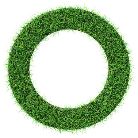 Grass frame - design element isolated - 3d renderingの写真素材