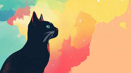Cat abstract backgroundの素材