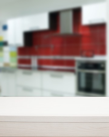Blurred kitchen backgroundの写真素材