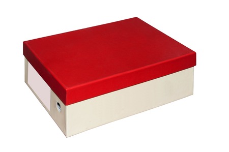 Shoe box on white background