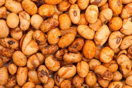 Background with salty soy snacks for beerの写真素材