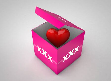 heart in a gift box