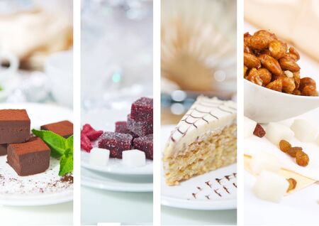 Collage of different delicious dessertsの写真素材