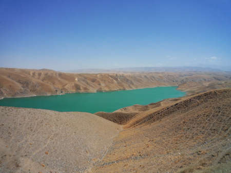 Mountain Lake. Desert landscapeの写真素材