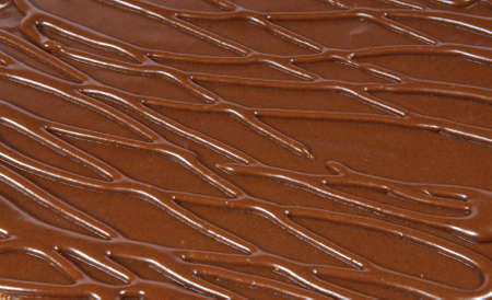 Abstract background of chocolate icing on cakeの写真素材