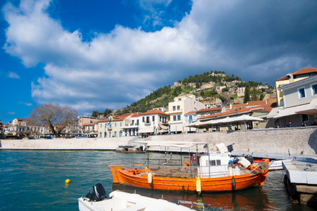 Naupactus Greece. View of the townの写真素材