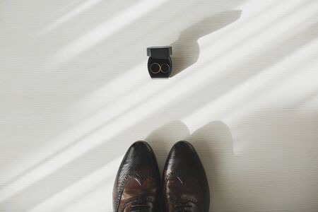 Men accessories. Accessories for the groom on the wedding day.の写真素材