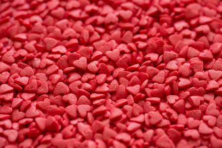 Background of small hearts for decorating sweets.