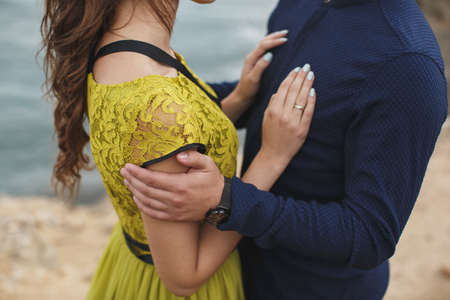 Love story of the beautiful young man and woman.の写真素材