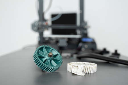Manufactured part a 3D printer and a broken.
