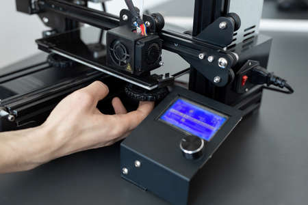 3D printing machine operation in the laboratory.