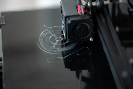 3D printing machine operation in the laboratory.の写真素材