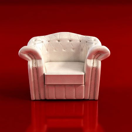 classic armchair 3D computer renderingの写真素材