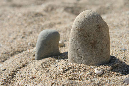 pebbles and sand compositionの写真素材