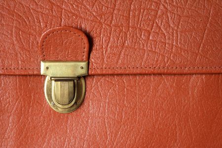 isolated old style lock on briefcaseの写真素材