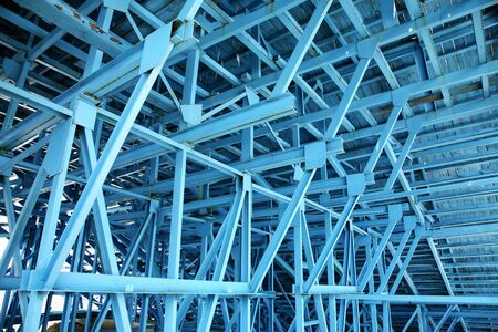blue scaffold の写真素材