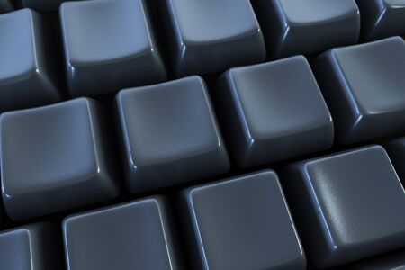black keyboard without letters 3d renderingの写真素材