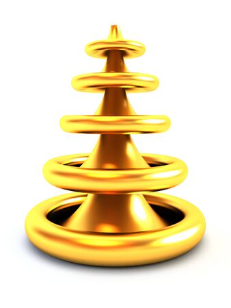 symbolic Christmas tree 3d renderingの写真素材