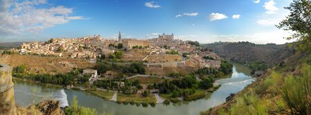 panoramic view of Toledo in Spainの写真素材