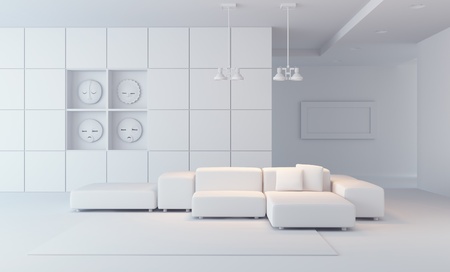 luxury lounge room 3d renderの写真素材