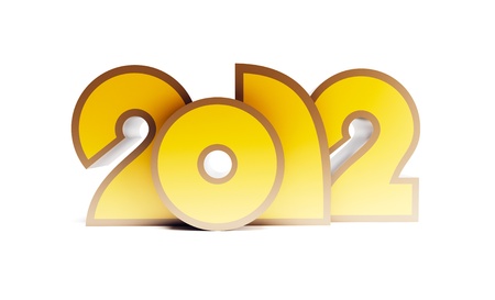 new year 2012, 3d renderの写真素材