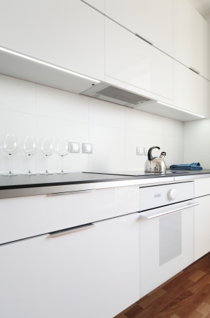 modern kitchen interior in minimalism styleの写真素材
