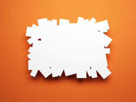 blank pictures on the wall, 3d renderの写真素材