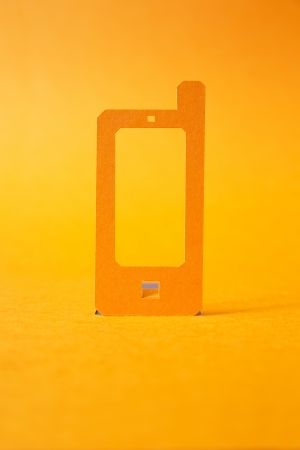 mobile phone paper symbolの写真素材