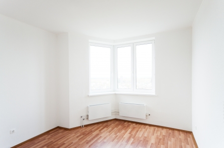 empty white room with windowの写真素材