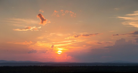 sunset sky, panoramic viewの写真素材