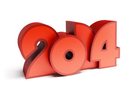 new year 2014, 3d renderの写真素材