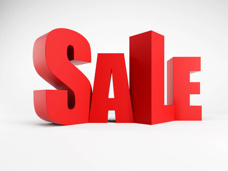 Big sale, isolated 3d renderingの写真素材