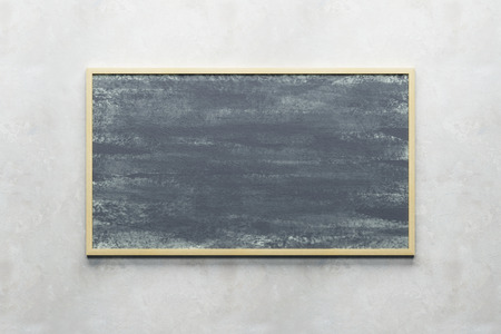 blank blackboard on the wall
