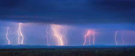 lightning storm at night