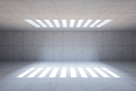 blank concrete space interior, 3d renderingの写真素材