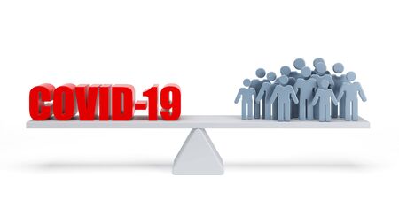 Covid-19 Coronavirus concept, 3d renderingの写真素材