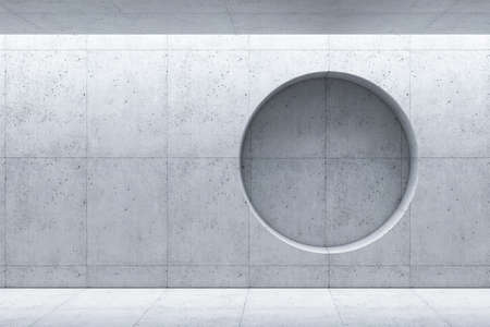 blank concrete space interior, 3d renderingの写真素材