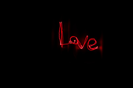 Love writhing with red light penの写真素材