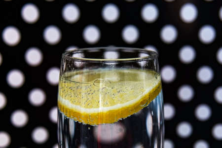 A slice of lemon in the sodaの写真素材