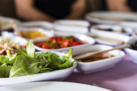 The traditional greek breakfast, outdoor photographyの写真素材