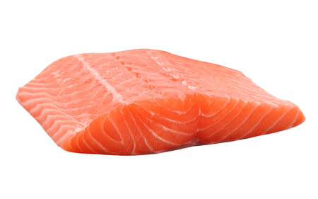 Raw salmon filletの写真素材