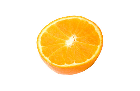 Half of a orange fruit