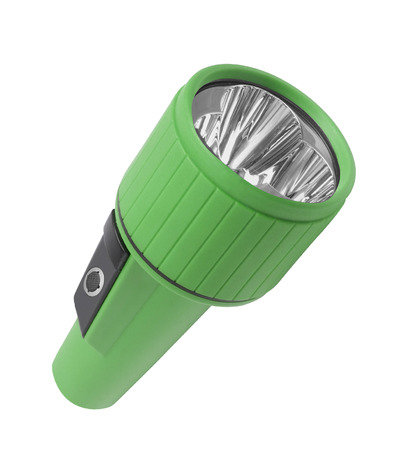green flashlight isolatedの写真素材