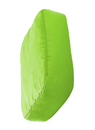 green pillow isolated on white backgroundの写真素材