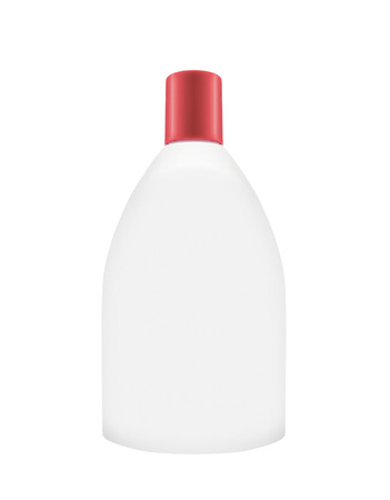 Shampoo bottle on the white backgroundの写真素材
