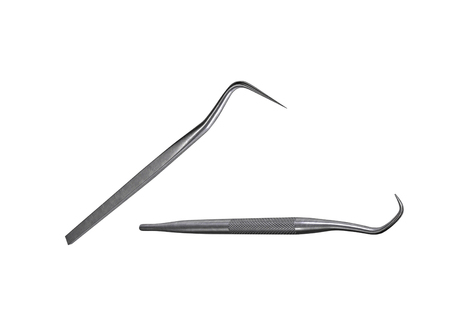 dental tools isolated on whiteの写真素材
