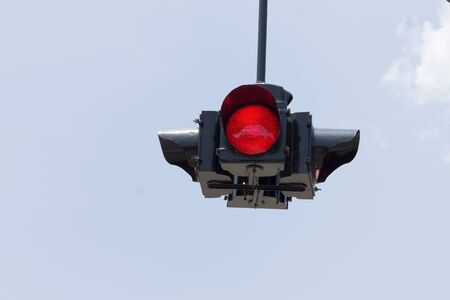 Blinking Red Light(, on)の写真素材